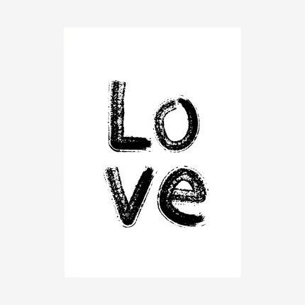 Linen pressed card - Love