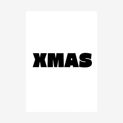 Linnen geperste kaart - XMAS