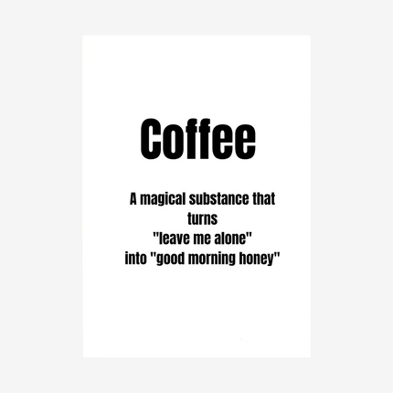 Linnen geperste kaart - Coffee