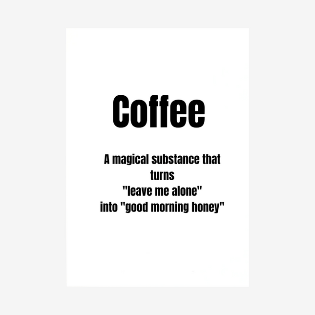 Linnen geperste kaart - Coffee