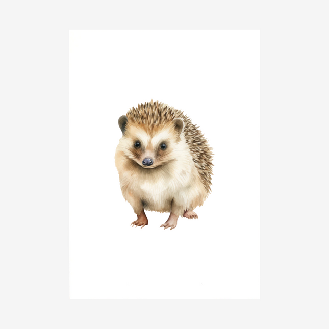Linnen geperste kaart - egel