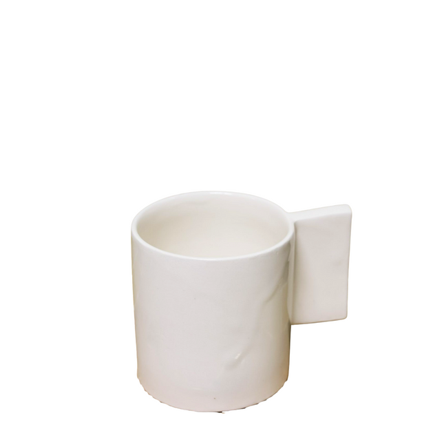 Mok met vierkant handvat