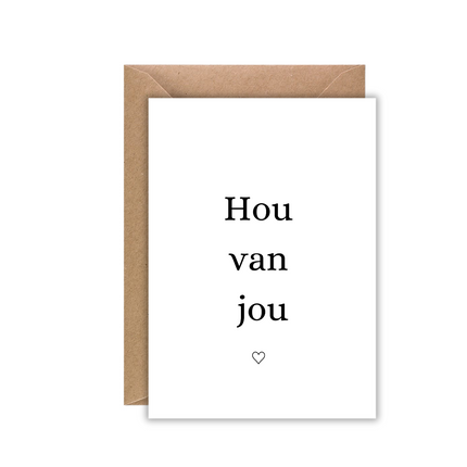 Kaart wit hou van jou