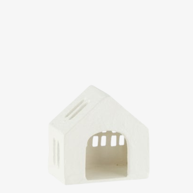 Metalen waxinelicht huisje