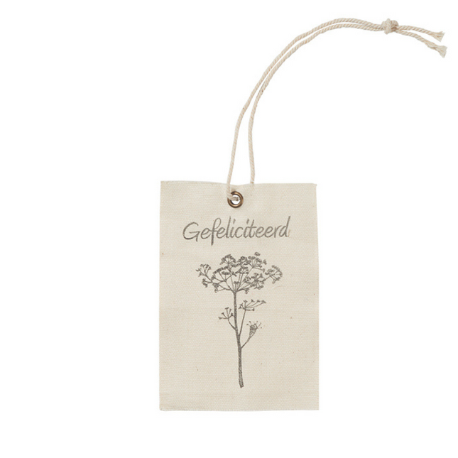 Label bereklauw gefeliciteerd - 2 stuks