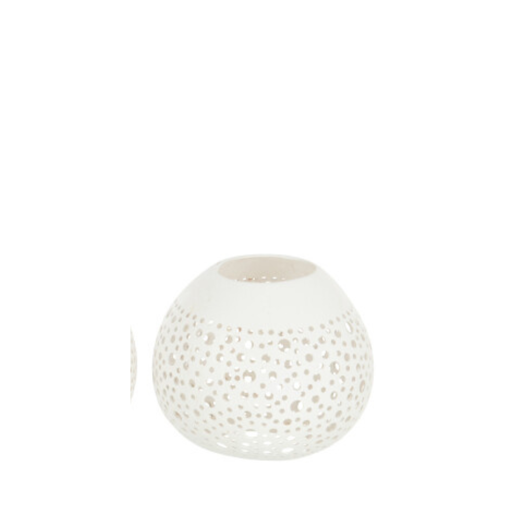 Coconut tea light holder mix dots