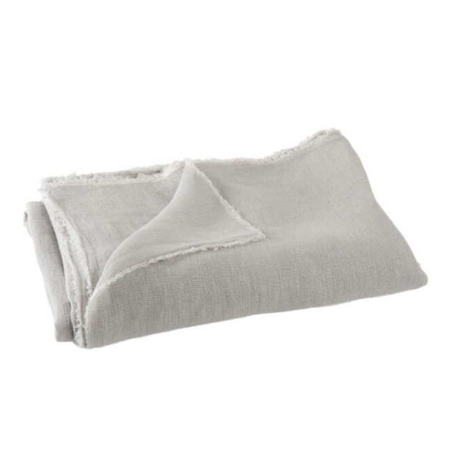 Plaid stonewashed grijs/munt