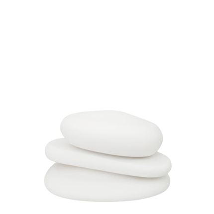 White stacking stones, 3 pieces
