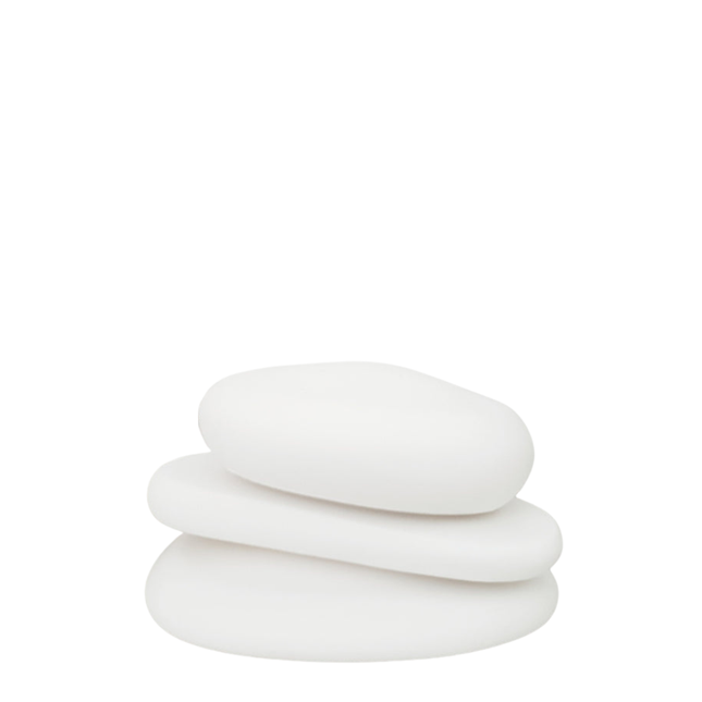 White stacking stones, 3 pieces