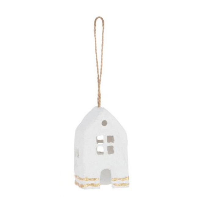 Hanger huisje katoen mache