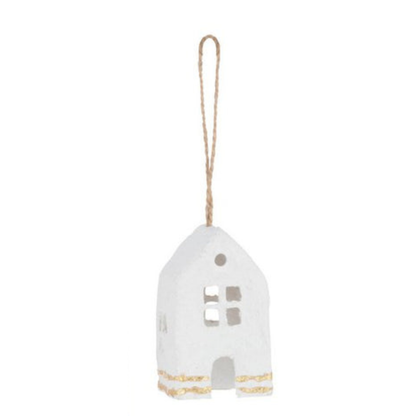 Hanger huisje katoen mache