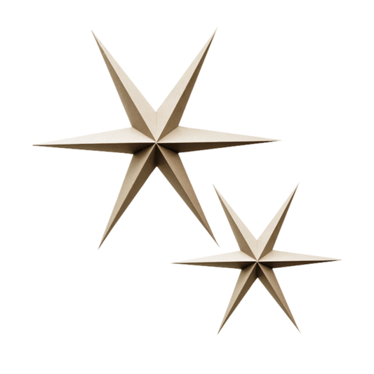 Kerststerren camel set van 2