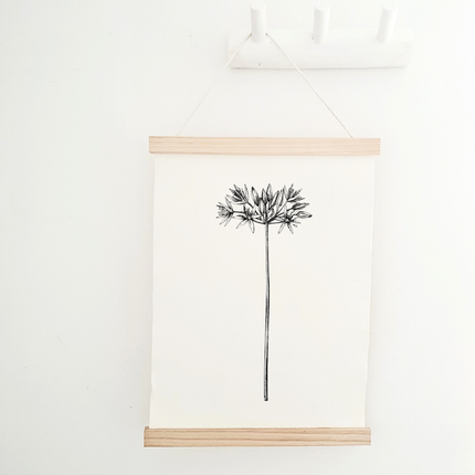 Handgeschöpftes Papier mit Igelillustration
