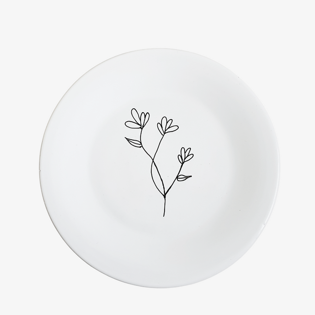Decoratiebord illustraties bloem