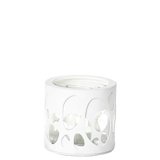 Theelichthouder Bubbels, wit