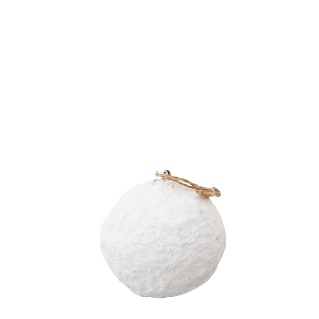 Papier-mâché kleine witte decoratie bal