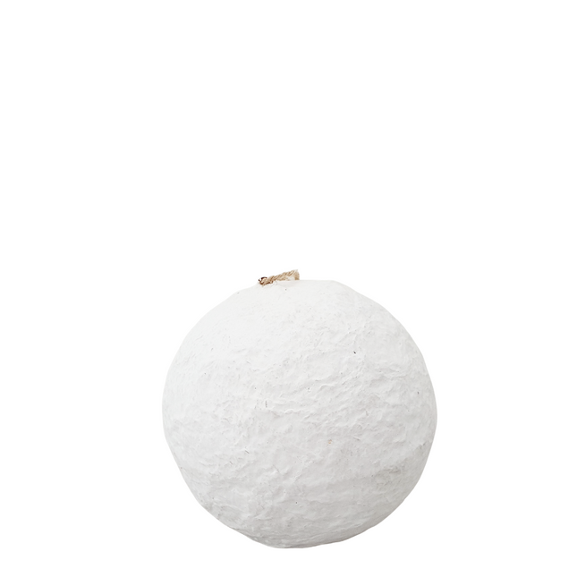Papier-mâché, medium wit decoratiebal