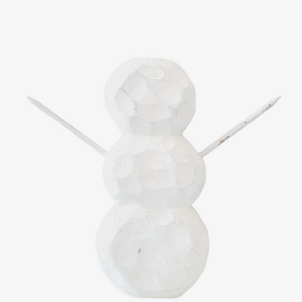 Figure Snowman wood white
