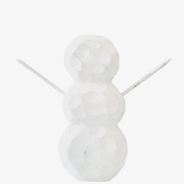 Figure Snowman wood white