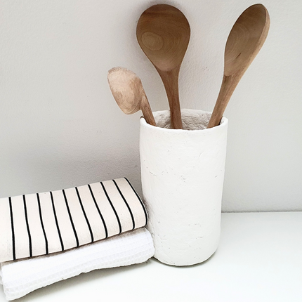 Papiermache bloempot / lepelpot