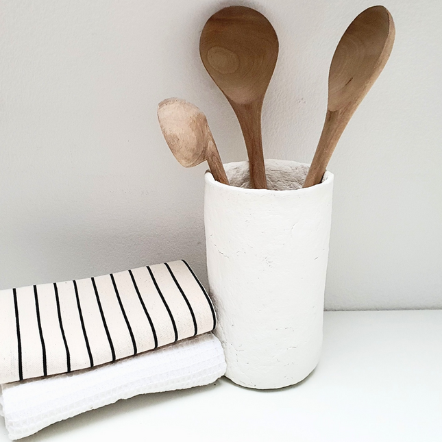 Papiermache bloempot / lepelpot