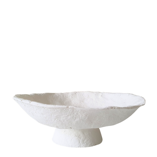 Papiermache schaal op voet