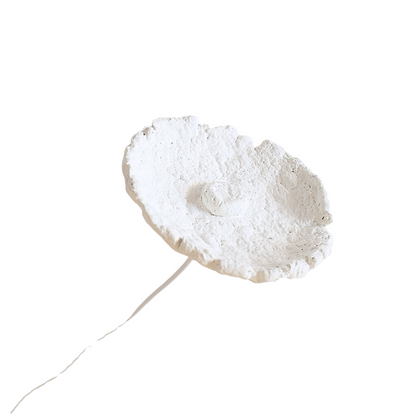 Paper mache flower white large
