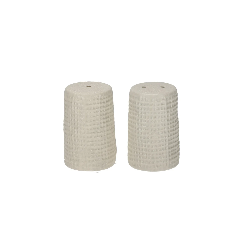 JENS Living Wafel Peper & Zout Set Steengrijs