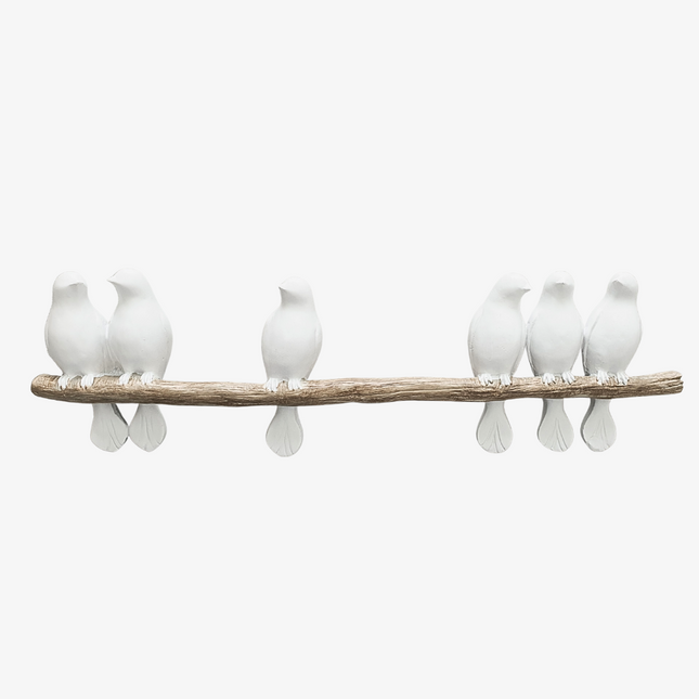 Vögel auf Ast Polyresin