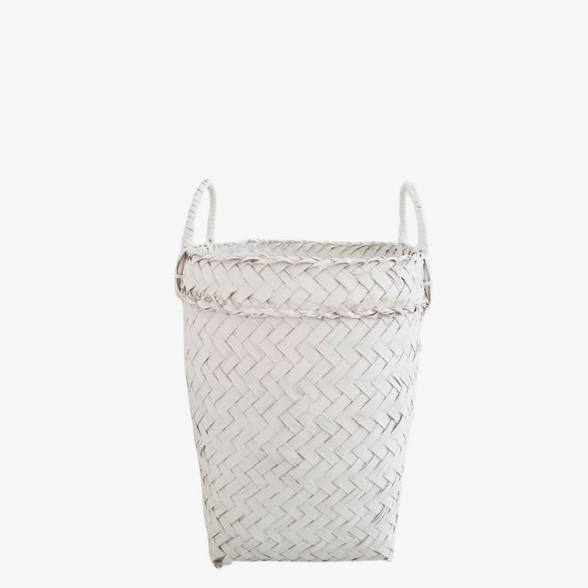 White wicker basket