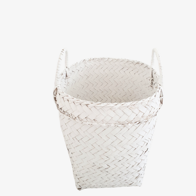 White wicker basket
