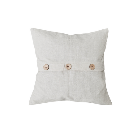 Kussenhoes met houten knopen
