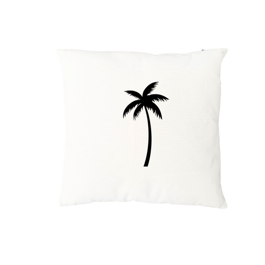Kussenhoes wit vierkant met palmboom