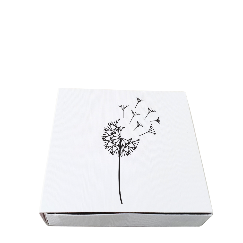 Cadeaudoosje met waxinelichtjes paardebloem