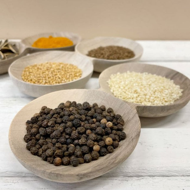 Walnoten houten kom 2 vak