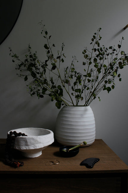 SUSTAIN sculptuurbowl, groot, wit