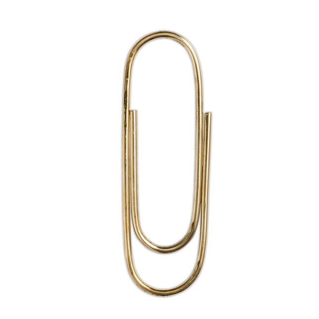 Grote paperclip van messing