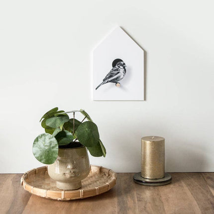 Musje met vogelhuisje