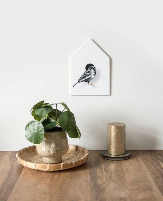 Musje met vogelhuisje