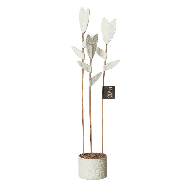 Tulp decoratie in off-white