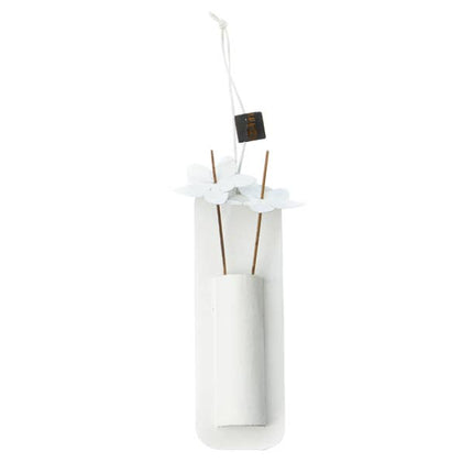Hangdecoratie met 2 bloemen, wit