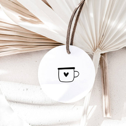 Stempel mok met hart, kleine koffiemok