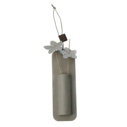 Hangdecoratie met 2 bloemen, taupe