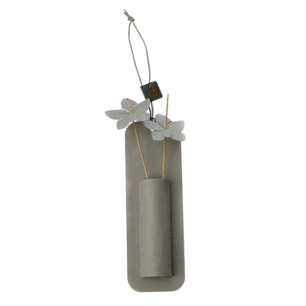 Hangdecoratie met 2 bloemen, taupe