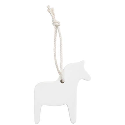 Hanger dala paardje wit