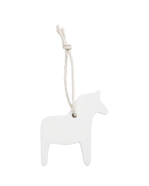 Hanger dala paardje wit