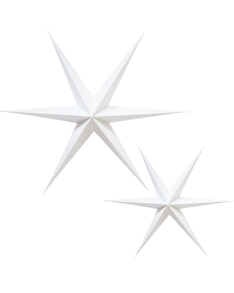 Christmas stars white set of 2