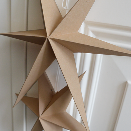 Kerststerren karamel set van 2