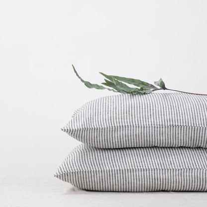 Gebroken streep linnen kussenhoes 40x60 cm