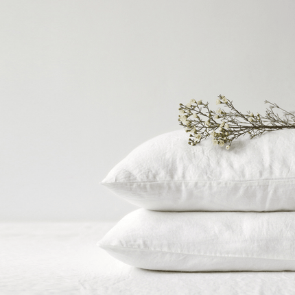 Off-white linen cushion cover